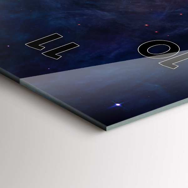 Reloj de vidrio vertical Galaxia y estrellas - espejomat.es