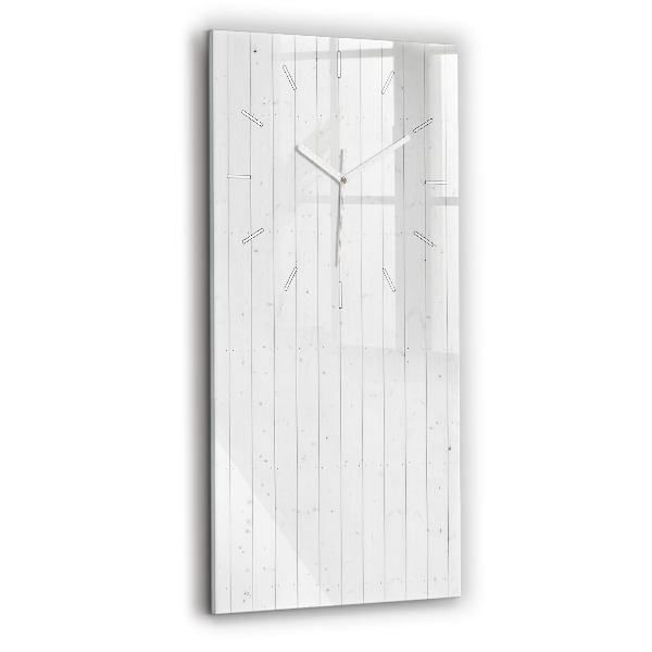 Reloj de cristal vertical Patrón de paneles de madera - espejomat.es
