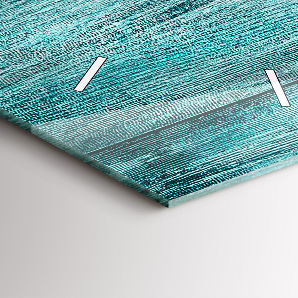 Reloj de vidrio vertical Madera vieja azul - espejomat.es