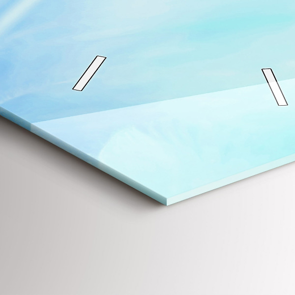 Reloj de cristal vertical Plumas de colores - espejomat.es