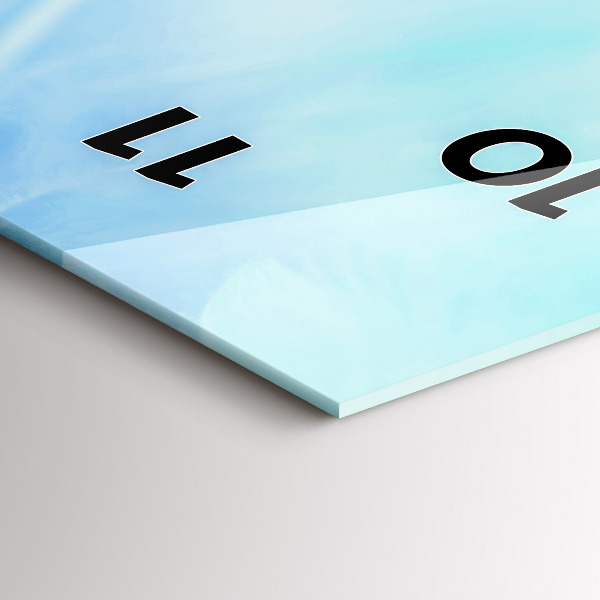 Reloj de cristal vertical Plumas de colores - espejomat.es