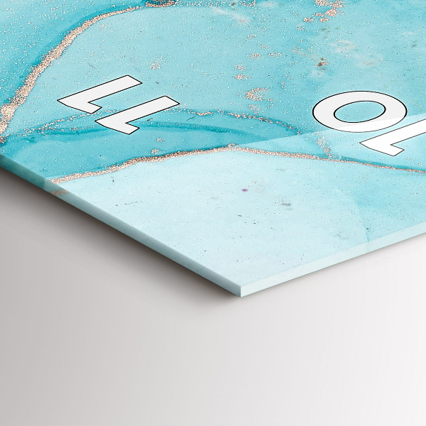 Reloj de vidrio vertical Mármol decorativo - espejomat.es