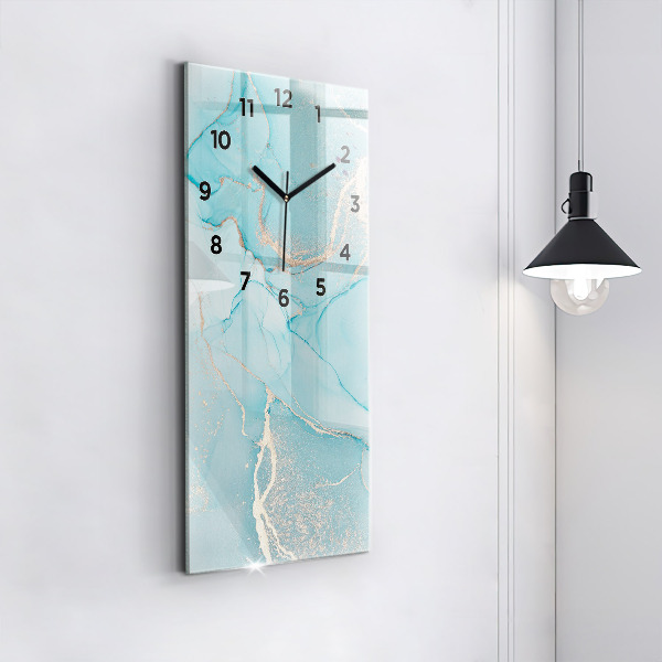 Reloj de vidrio vertical Mármol decorativo - espejomat.es