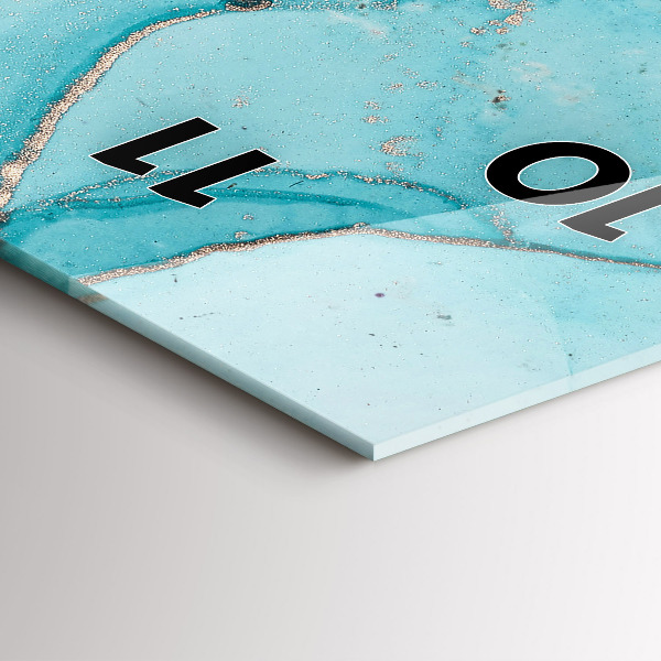 Reloj de vidrio vertical Mármol decorativo - espejomat.es