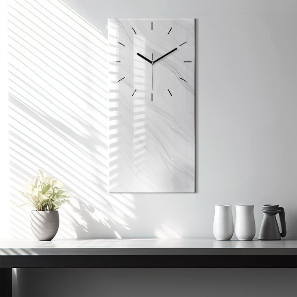 Reloj de cristal vertical Mármol decorativo - espejomat.es