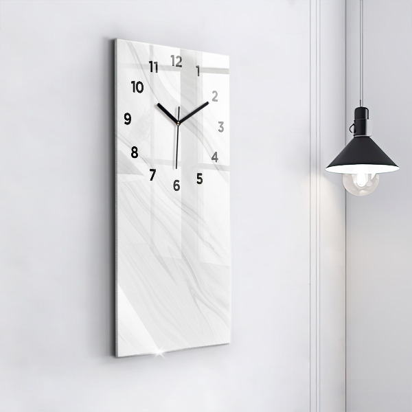 Reloj de cristal vertical Mármol decorativo - espejomat.es