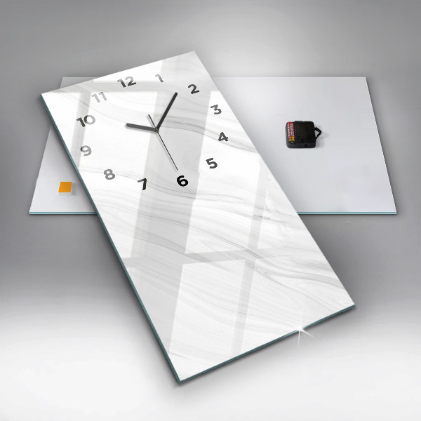 Reloj de cristal vertical Mármol decorativo - espejomat.es