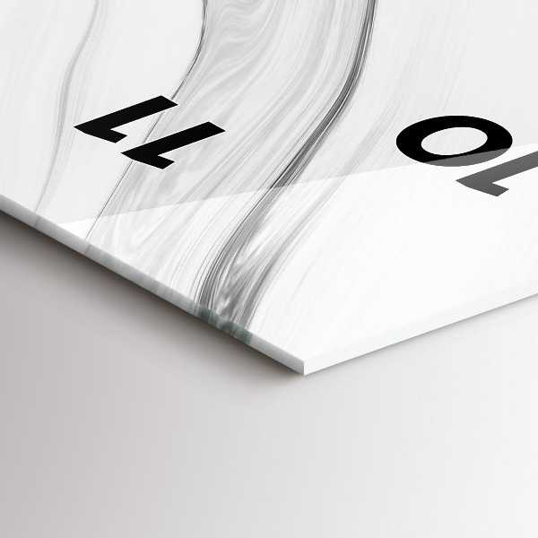 Reloj de cristal vertical Mármol decorativo - espejomat.es