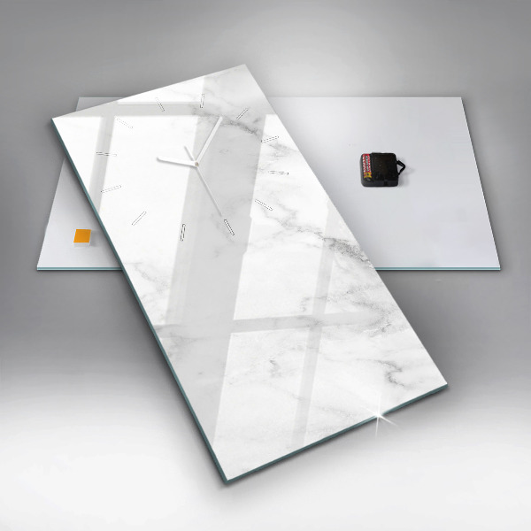 Reloj de vidrio vertical Elegante mármol - espejomat.es