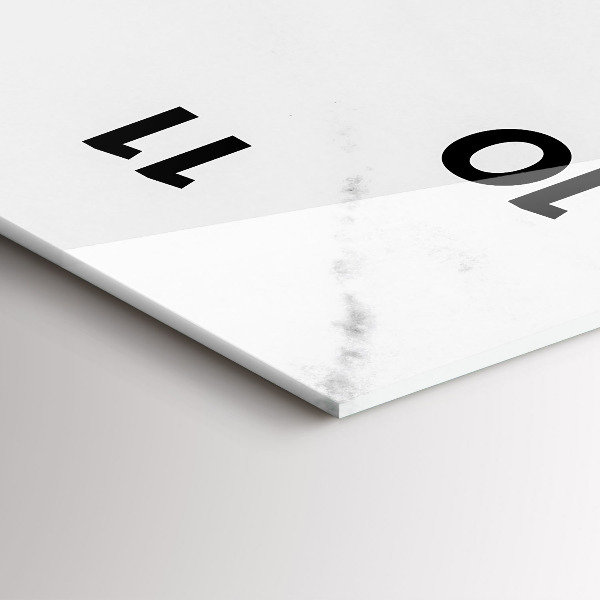 Reloj de vidrio vertical Elegante mármol - espejomat.es