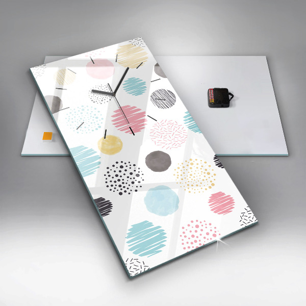 Reloj de cristal vertical Patrón geométrico - espejomat.es