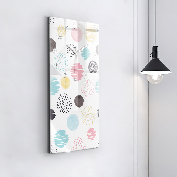 Reloj de cristal vertical Patrón geométrico - espejomat.es