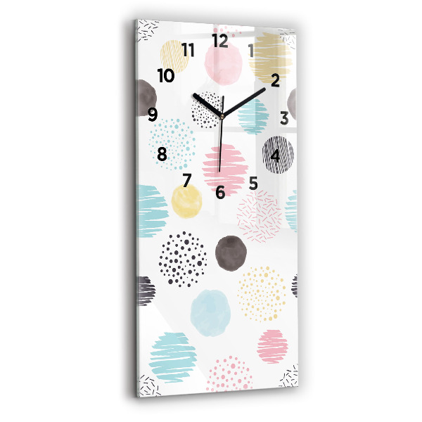 Reloj de cristal vertical Patrón geométrico - espejomat.es