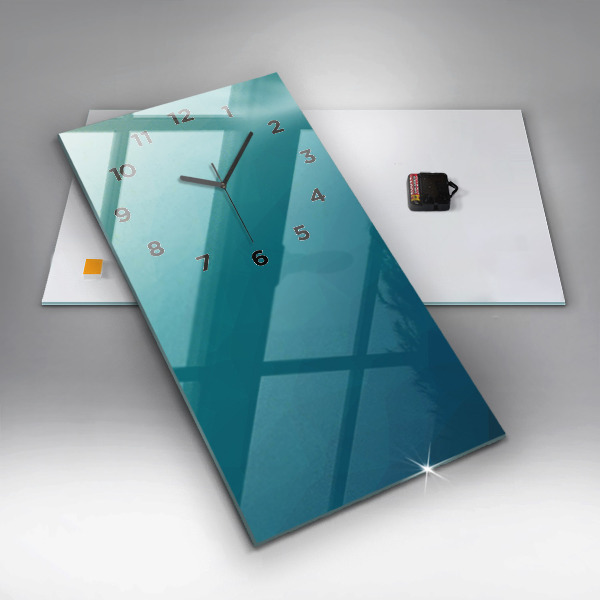 Reloj de cristal vertical Abstracción marina - espejomat.es