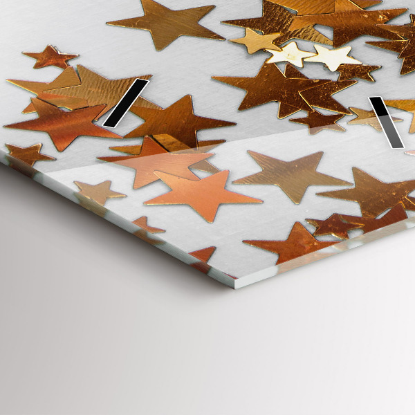 Reloj de vidrio vertical Estrellas sobre fondo brillante - espejomat.es