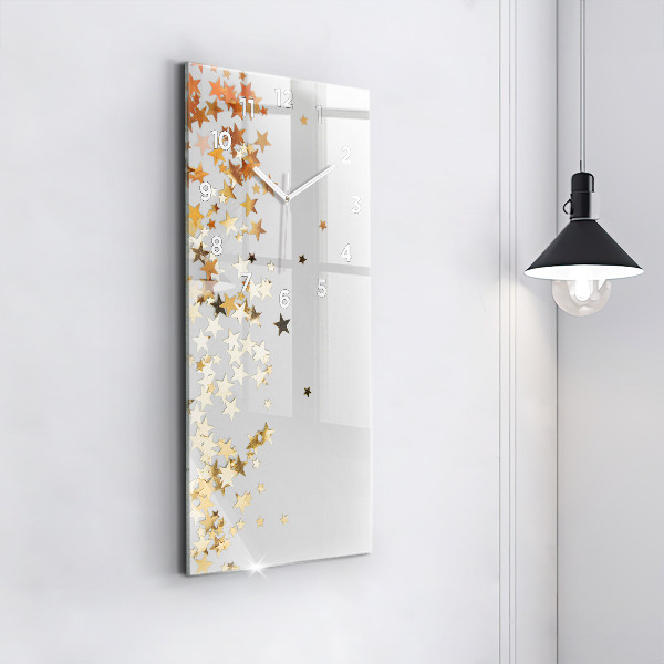 Reloj de vidrio vertical Estrellas sobre fondo brillante - espejomat.es