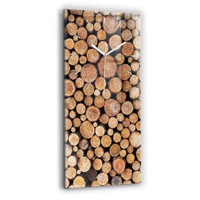 Reloj de vidrio vertical Anillos de árboles - espejomat.es