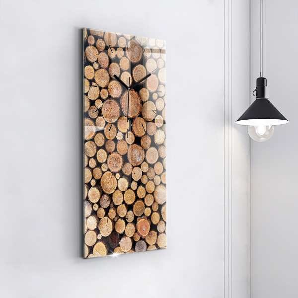 Reloj de vidrio vertical Anillos de árboles - espejomat.es