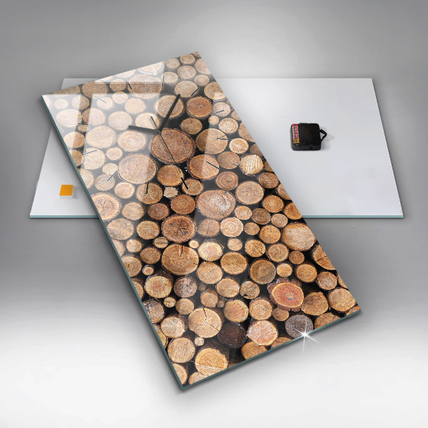 Reloj de vidrio vertical Anillos de árboles - espejomat.es