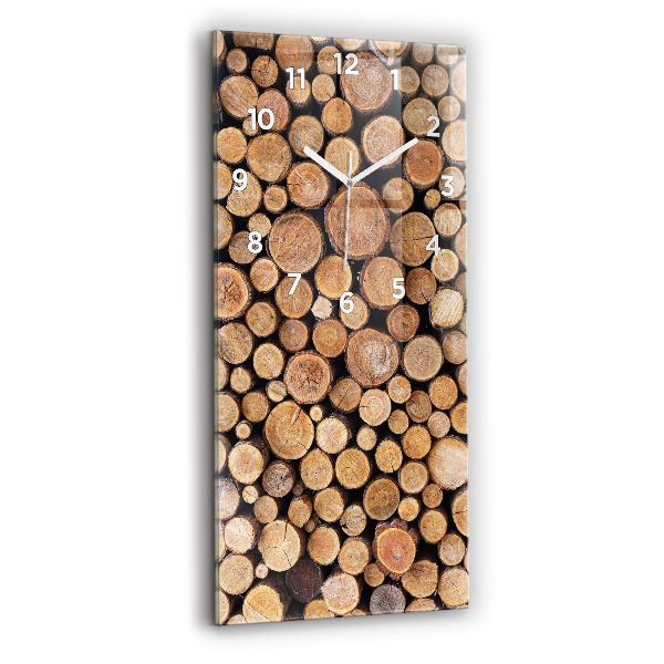 Reloj de vidrio vertical Anillos de árboles - espejomat.es