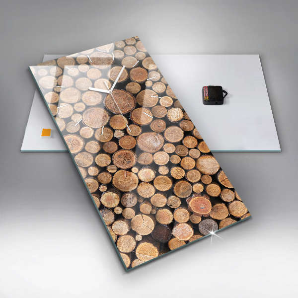 Reloj de vidrio vertical Anillos de árboles - espejomat.es