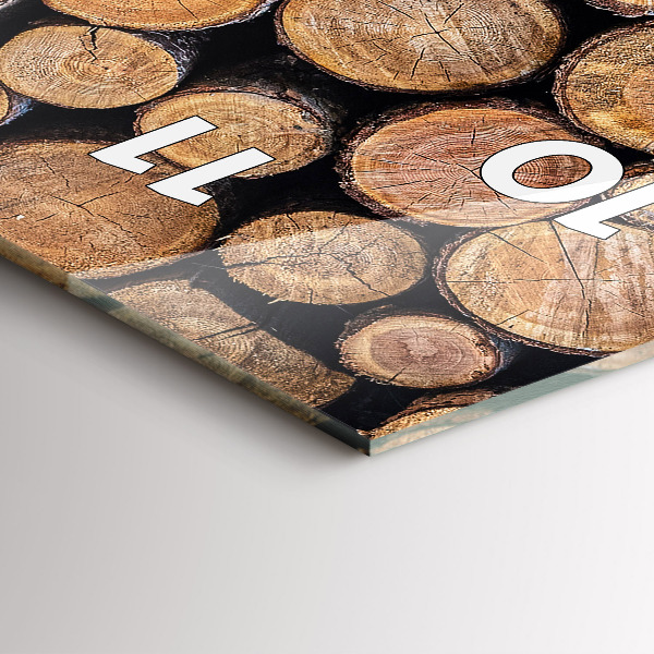 Reloj de vidrio vertical Anillos de árboles - espejomat.es