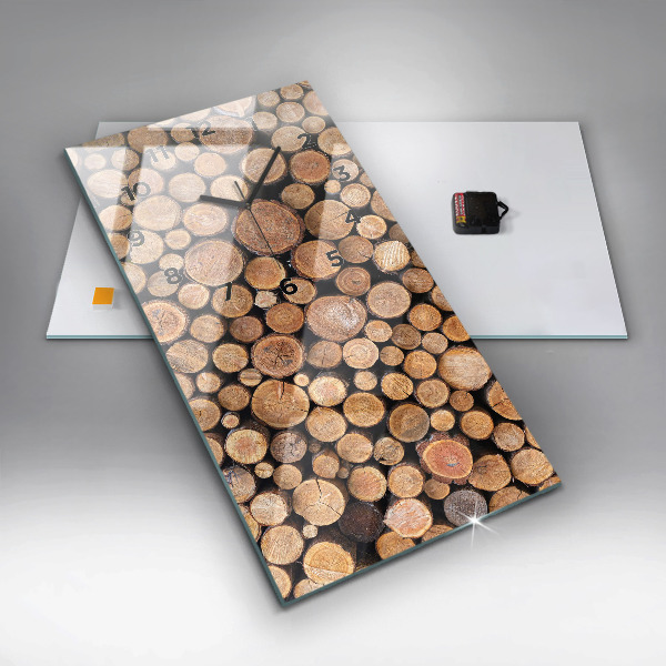 Reloj de vidrio vertical Anillos de árboles - espejomat.es