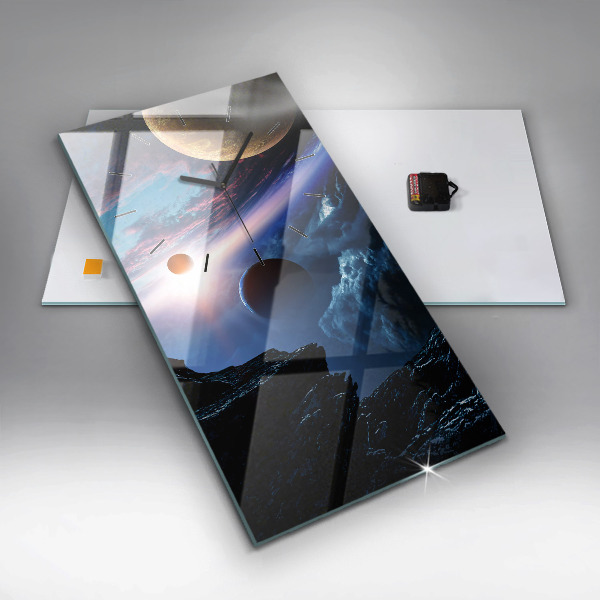 Reloj de cristal vertical Gran galaxia - espejomat.es