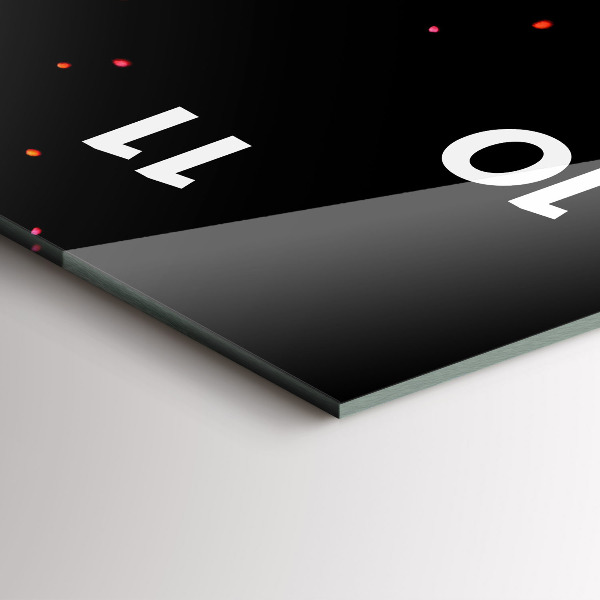 Reloj de vidrio vertical Explosión de colores - espejomat.es