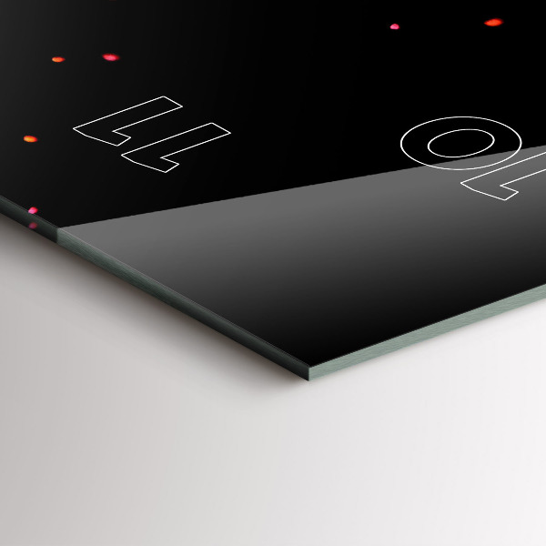 Reloj de vidrio vertical Explosión de colores - espejomat.es