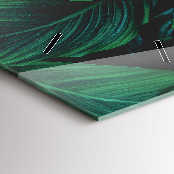 Reloj de cristal vertical Hojas de la naturaleza - espejomat.es