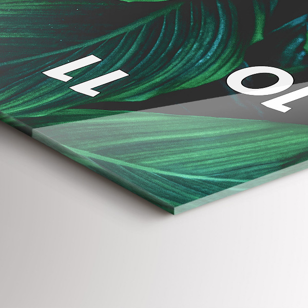 Reloj de cristal vertical Hojas de la naturaleza - espejomat.es