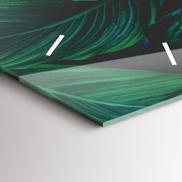 Reloj de cristal vertical Hojas de la naturaleza - espejomat.es