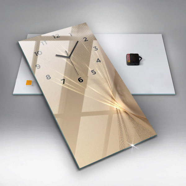 Reloj de cristal vertical Luz abstracta - espejomat.es