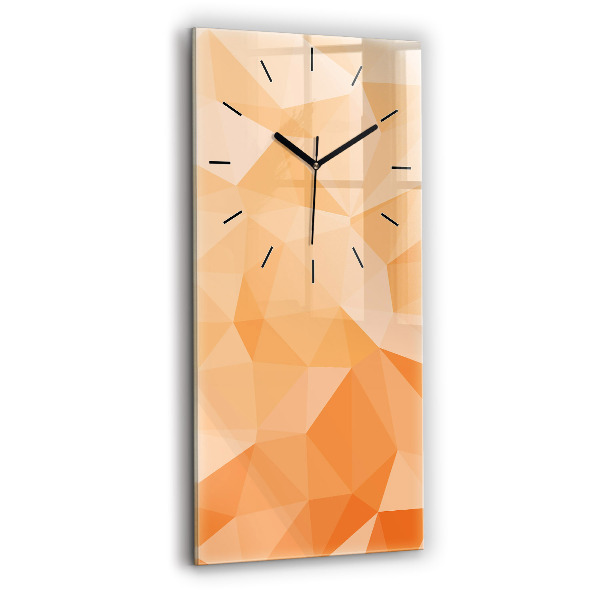 Reloj de vidrio vertical Triángulos abstractos - espejomat.es