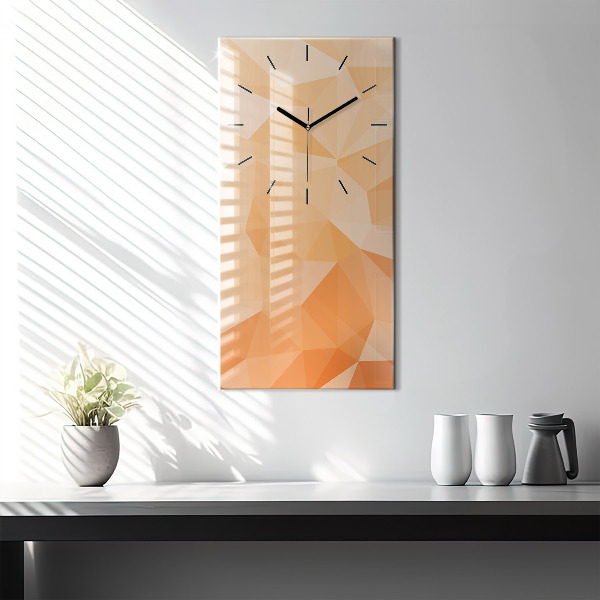 Reloj de vidrio vertical Triángulos abstractos - espejomat.es
