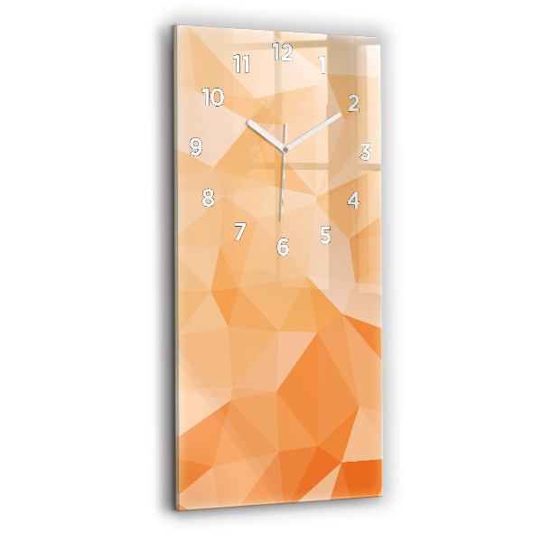 Reloj de vidrio vertical Triángulos abstractos - espejomat.es