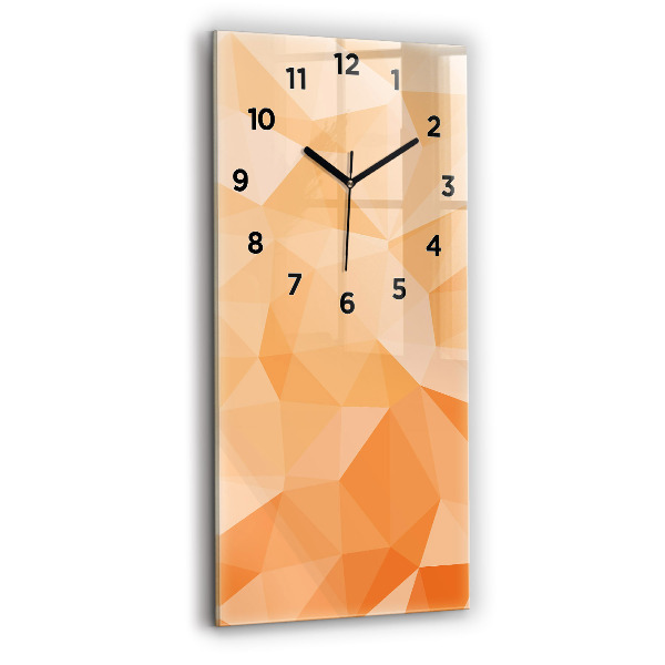 Reloj de vidrio vertical Triángulos abstractos - espejomat.es