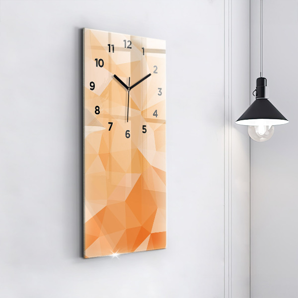 Reloj de vidrio vertical Triángulos abstractos - espejomat.es