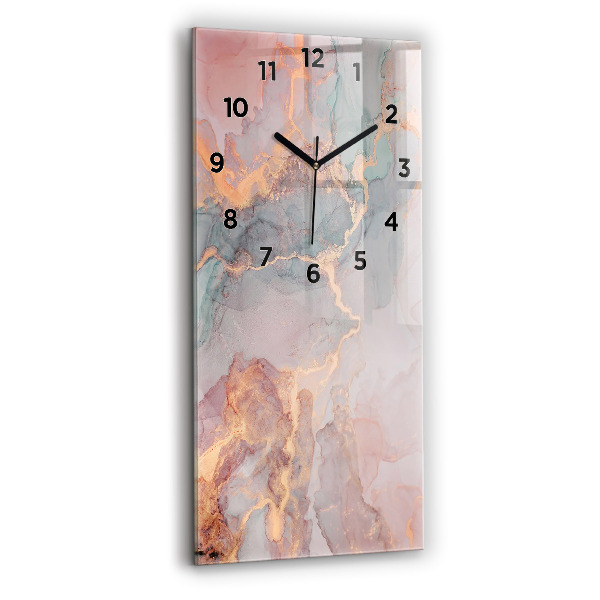 Reloj de cristal vertical Textura de mármol - espejomat.es