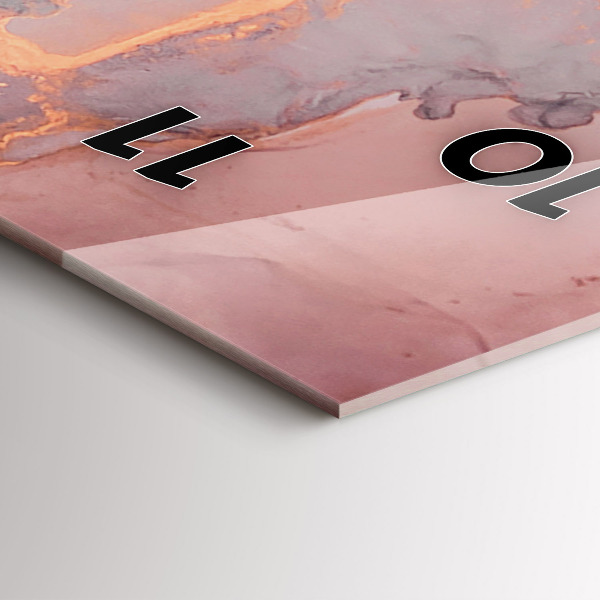 Reloj de cristal vertical Textura de mármol - espejomat.es