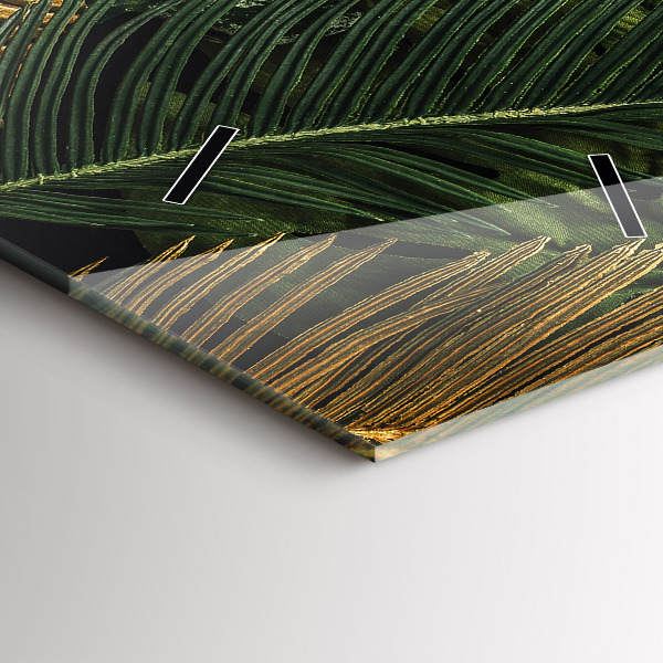 Reloj de cristal vertical Hojas de selva - espejomat.es