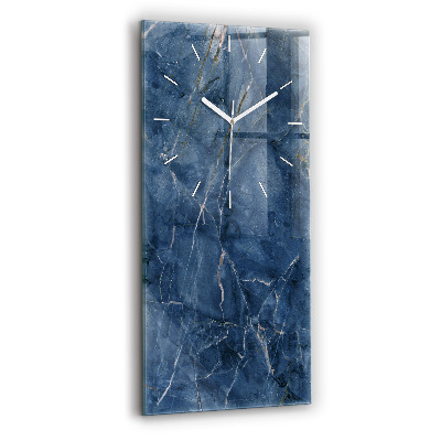 Reloj vertical Textura de mármol azul - espejomat.es