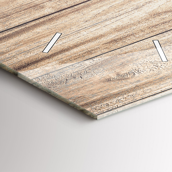 Reloj de vidrio vertical Textura de madera - espejomat.es