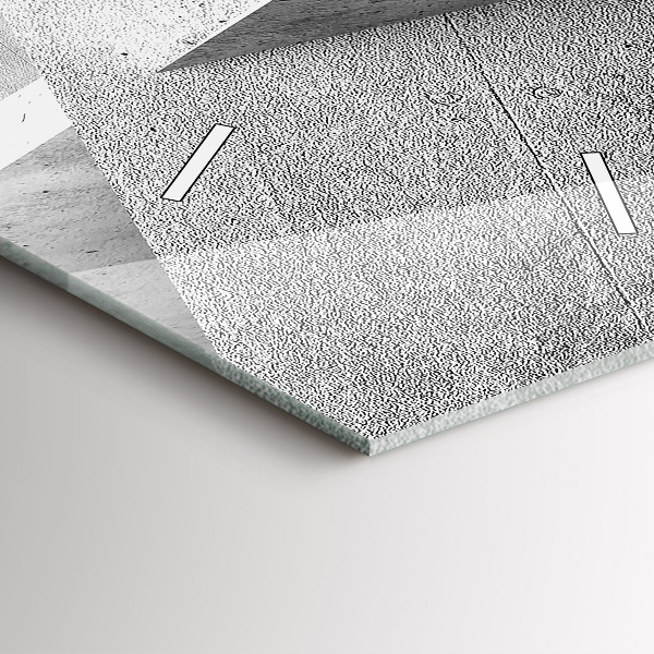 Reloj vertical Triángulos abstractos - espejomat.es