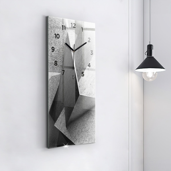 Reloj vertical Triángulos abstractos - espejomat.es