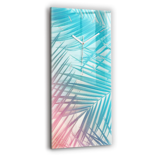 Reloj de cristal vertical Palmera tropical - espejomat.es