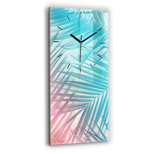 Reloj de cristal vertical Palmera tropical - espejomat.es