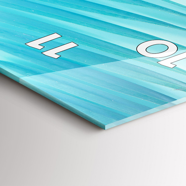 Reloj de cristal vertical Palmera tropical - espejomat.es