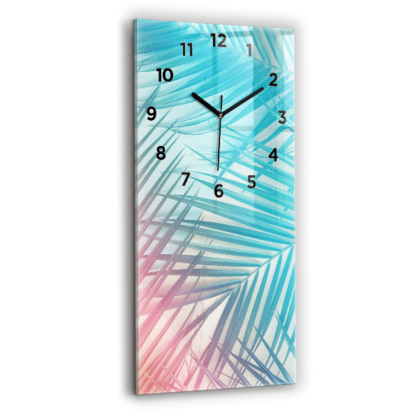 Reloj de cristal vertical Palmera tropical - espejomat.es